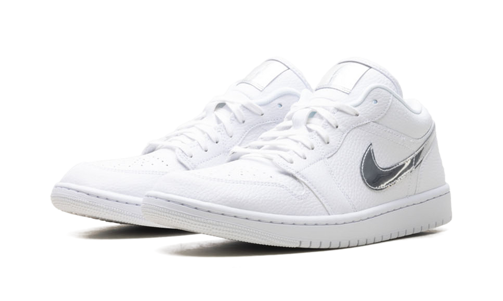 Womens Air Jordan 1 Low SE "White Metallic Silver'" IQ9381 100