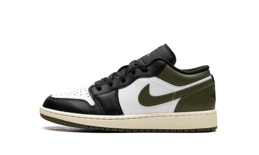 Jordan 1 Low GS "Black Toe Medium Olive" 553560 092