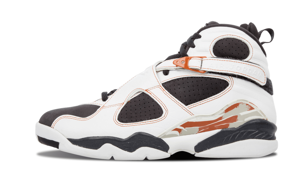Air Jordan 8 Retro LS "WHITE / ANTHRACITE - DARK ORANGE" 317258 104