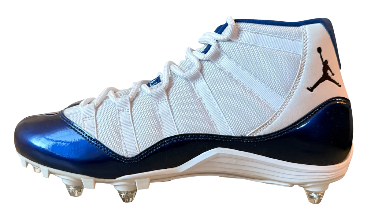 Jordan 11 Detachable Cleats "White / Black-Gym Blue" SU18 MNJDSP 844 D1