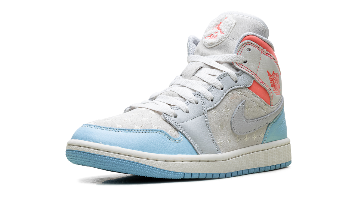 Air Jordan 1 Mid WMNS "White/Light Blue/Pink" IM7420 133