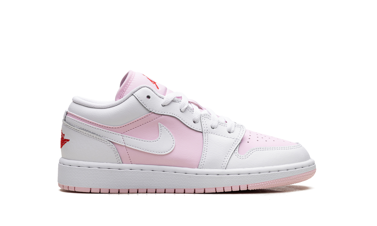 Jordan 1 Low GS "Pink Foam Fire Red White" 553560 608