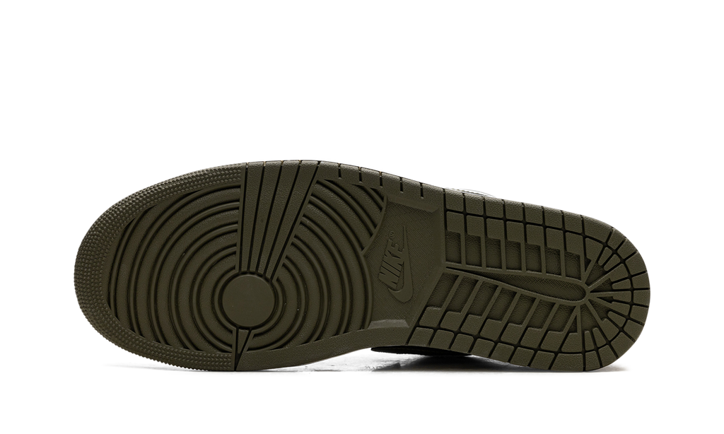 Air Jordan 1 Low "Black Toe Medium Olive" 553558 092