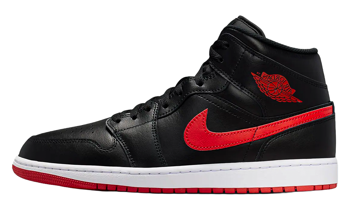 Air Jordan 1 Mid "Black / White / University Red" DQ8426 005