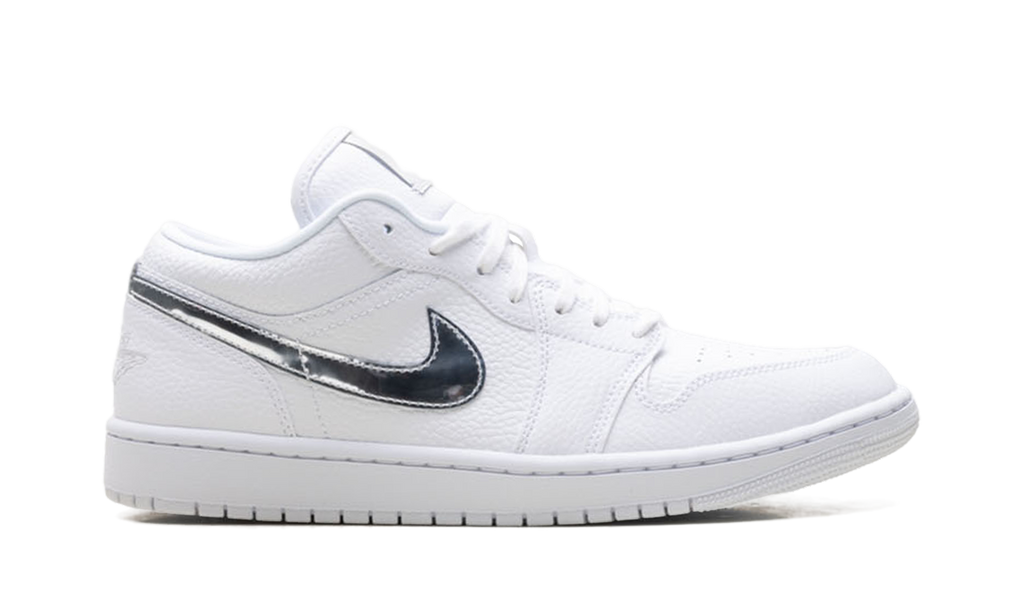 Womens Air Jordan 1 Low SE "White Metallic Silver'" IQ9381 100