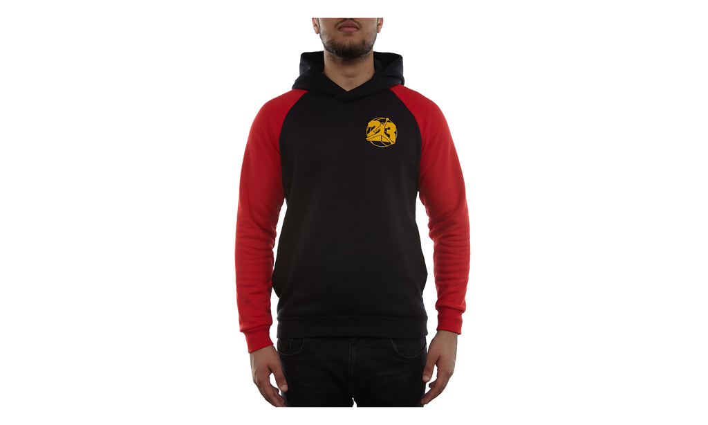 Air Jordan 13 Jumpman Pullover Hoodie "BLACK / UNIVERSITY RED" AR9780 010
